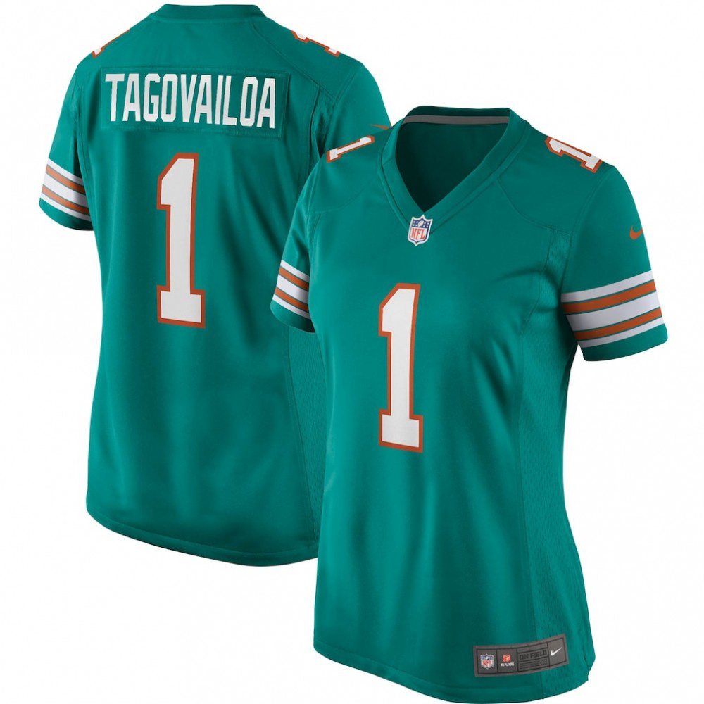 Tua Tagovailoa Miami Dolphins Nike Women's Alternate Game Jersey - Aqua-GridironStore
